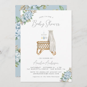 Boho Floral bébé garçon douche Invitation
