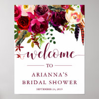 Boho Floral | Begrüßungszeichen für Brautpartys