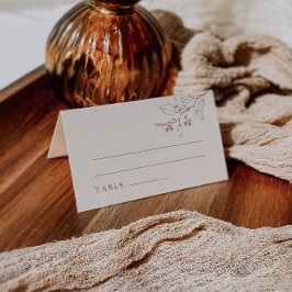 Boho Floral Beige Wedding Platzkarten