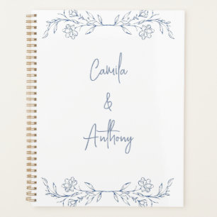 Boho floral bleu Haut Mariage frontalier