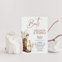 Boho Floral Boots Brunch Bubbly Brautparty