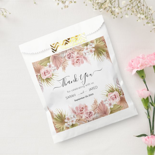 Boho Floral Border Geschenktütchen (Versiegelt)