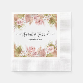 Boho Floral Border Serviette