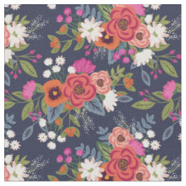 Boho Floral Bouquets-Muster Stoff