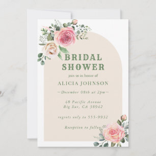 Boho Floral Brautparty Einladung