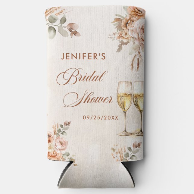 Boho Floral Brautparty Selters Dosenkühler (Vorderseite)