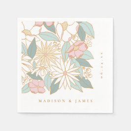 Boho Floral Brautparty Serviette