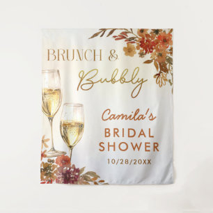 Boho Floral Brunch und Bubbly Brautparty Wandteppich