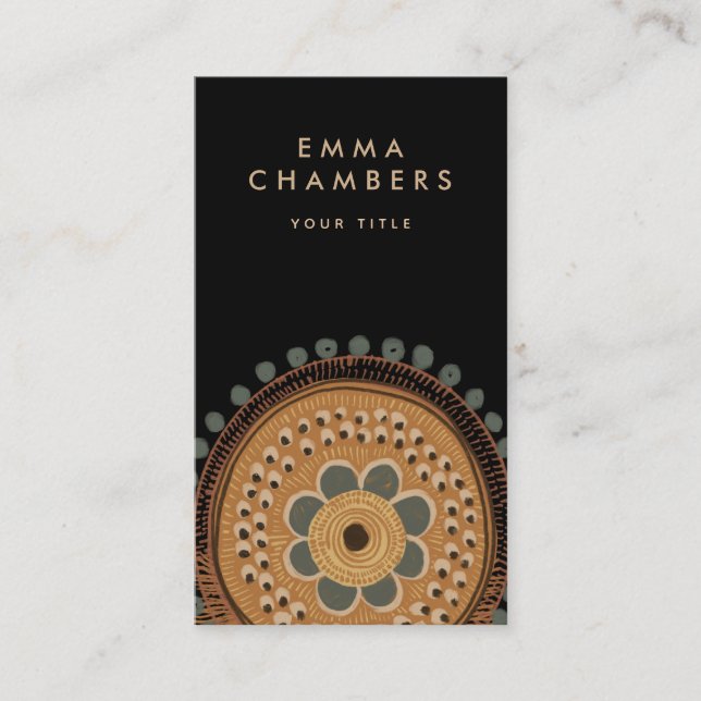 Boho Floral Business Card Visitenkarte (Vorderseite)
