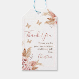 Boho Floral Butterfly Kisses Baby Dusche Vielen Da Geschenkanhänger