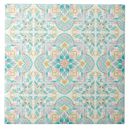Boho Floral Ceramic Tile Fliese