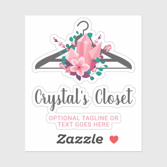 Boho Floral Crystals Clothes Kleiderhanger Cloud L Aufkleber (Blatt)