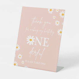 Boho Floral Daisy Groovy Birthday Party Gefallen Sockelschild