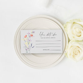 Boho Floral Datum Ideen Nacht \ Datum jar Begleitkarte