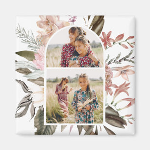 Boho Floral Deux aimants photo