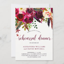 Boho Floral | Dîner de répétition Invitation