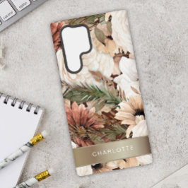 Boho Floral Earth Tones Samsung Galaxy Hülle
