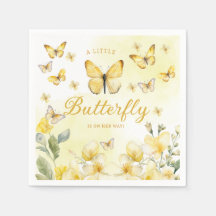 Boho Floral Eine kleine Butterfly Girl Babydusche