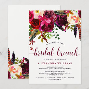 Boho Floral   Einladung von Bridal Brunch