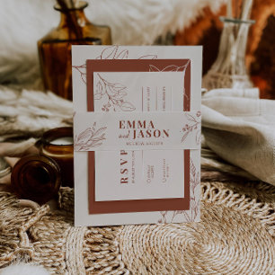 Boho Floral Einladungsbanderole