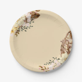 Boho Floral Elegant Paper Plakate, jedes Ereignis Pappteller