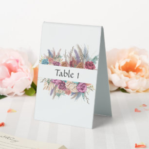Boho Floral élégant table de mariage Tente signe