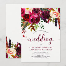 Boho Floral | Faire-part de mariage