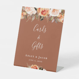Boho Floral Fall Cards und Geschenke Hochzeit nach Sockelschild