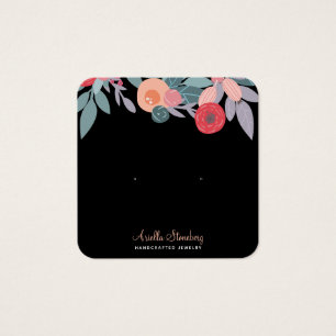 Boho floral farbenfrohe schwarze Anzeigetafel