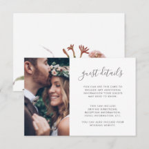 Boho Floral Foto Wedding Guest Details