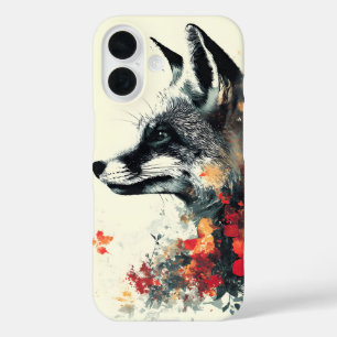 Boho Floral Fox Wildlife Nature iPhone 16 Hülle