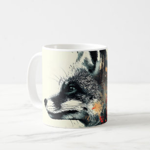 Boho Floral Fox Wildlife Nature Kaffeetasse