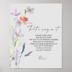 Boho-Floral-Frühling-Heiratsantrag-Spielplakat Poster