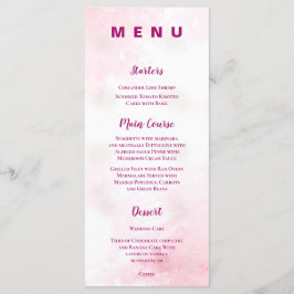 Boho Floral Garden Hochzeit Empfang Dinner Menu Menükarte