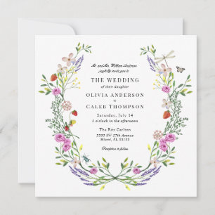 Boho Floral Garden Wedding Einladung