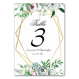Boho Floral Geometric Hochzeitsempfang Tischnummer