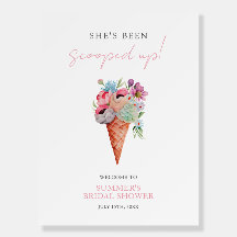 Boho Floral glace Fête des mariées Affiche de bien