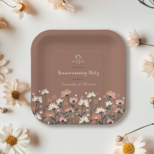 Boho Floral Herbst Herbstwärmung Party Pappteller