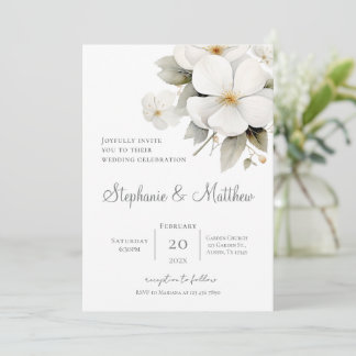 Boho-Floral-Hochzeits-Einladung Einladung
