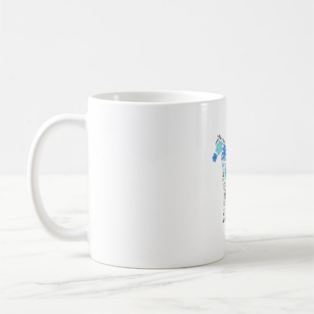 Boho Floral Horse Kaffeetasse (Links)