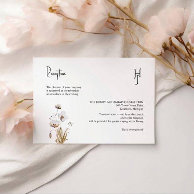Boho Floral Insert Card - Minimalistische Info Car (Von Creator hochgeladen)