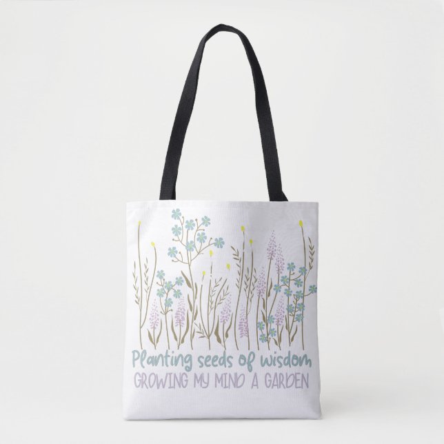 Boho Floral Inspiration Zitate Boho Style Tasche (Vorderseite)