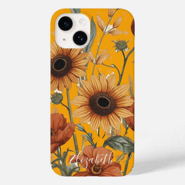 Boho Floral iPhone & iPad Case | Terracotta (Rückseite)