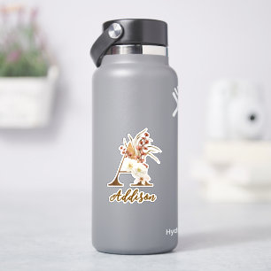 Boho Floral Letter A Monogram Gastgeschenk Hochzei Aufkleber