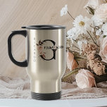 Boho Floral Letter Trauzeuge Reisebecher<br><div class="desc">Hochzeitsfeier danken Ihnen Geschenk-Tasse, um für Ihren Trauzeuge personalisieren. Trauzeuge wird mit neutralen Boho Blumenbriefen und handgeschriebenen Schriften geschrieben. Sie können auch den Namen der Braut und Bräutigam und ihren Hochzeitstag hinzufügen, der einen koordinierenden Blumenampersand umrahmt. Eine schöne Hochzeitsfeier, die für eine Hochzeit im Herbst, eine Blumenhochzeit, eine Hochzeitsfeier oder...</div>