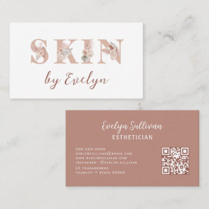 Boho Floral Letters Skin Business Card Visitenkarte