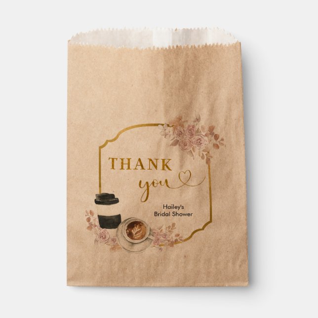 Boho Floral Liebe ist Kaffeepause Geschenktütchen (Vorderseite)