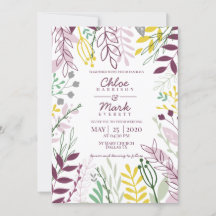 Boho Floral Lila Yellow Summer Wedding