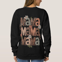 Boho Floral "Mama" Sweatshirt rétro