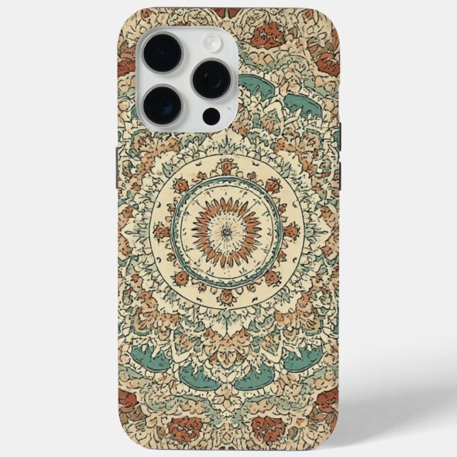Boho Floral Mandala Watercolor coque iphone (Verso)